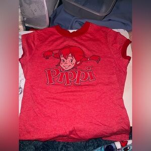 Kids vintage Pippi long stocking tee